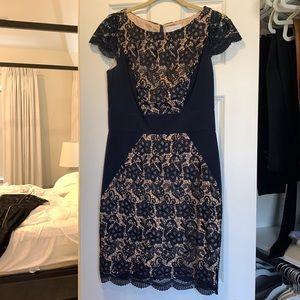 Jessica Simpson Navy and Cream Dress